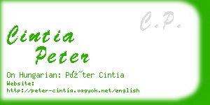 cintia peter business card